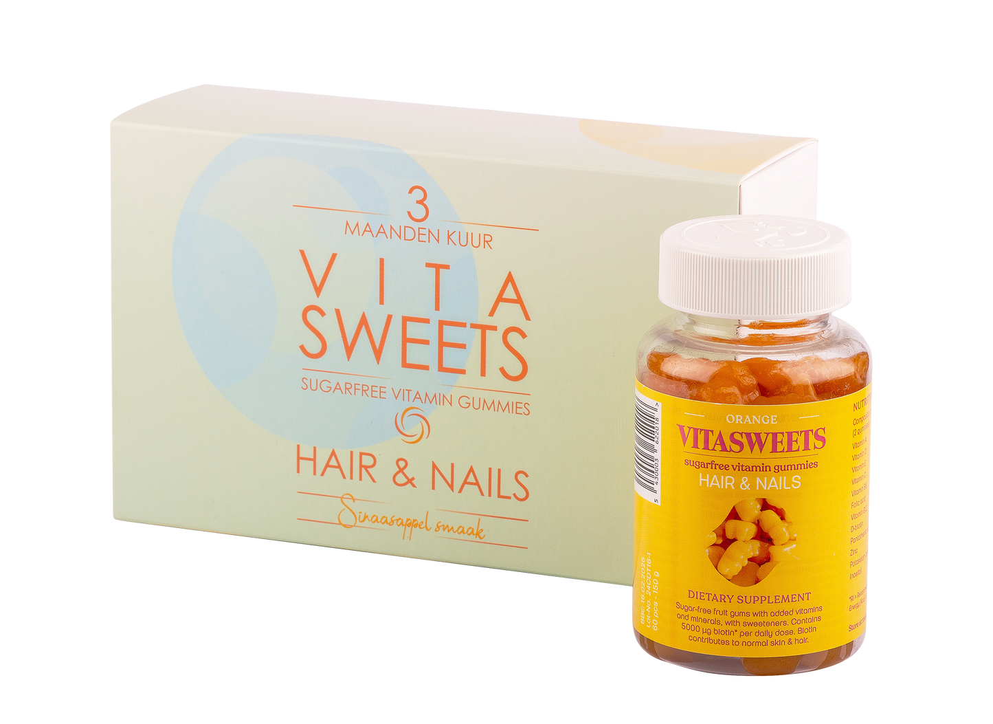 3 maand KUUR - Hair & Nails Sinaasappelsmaak